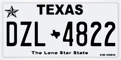 TX license plate DZL4822