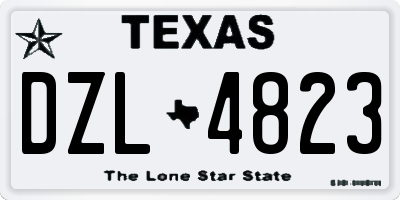 TX license plate DZL4823