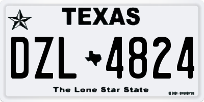 TX license plate DZL4824