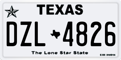 TX license plate DZL4826