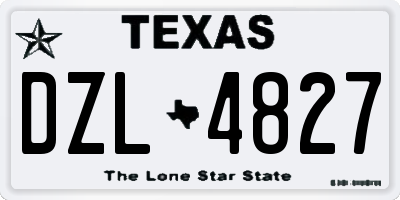 TX license plate DZL4827