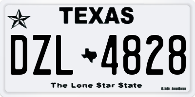 TX license plate DZL4828
