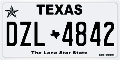 TX license plate DZL4842