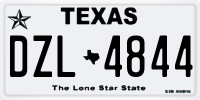 TX license plate DZL4844