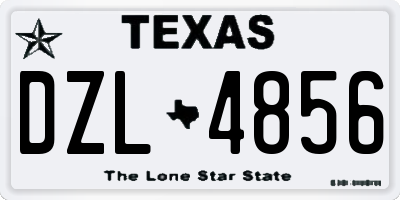 TX license plate DZL4856
