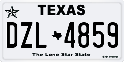 TX license plate DZL4859