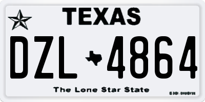 TX license plate DZL4864