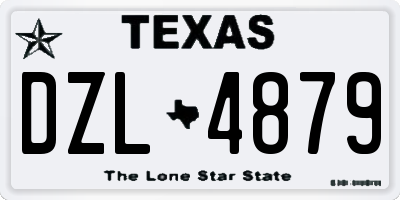 TX license plate DZL4879