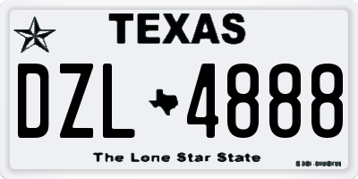 TX license plate DZL4888