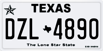 TX license plate DZL4890