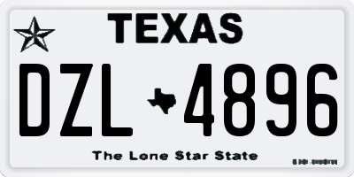 TX license plate DZL4896