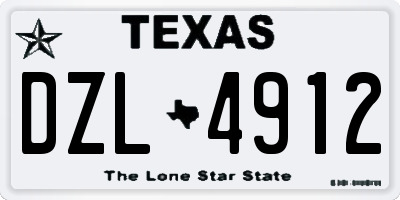 TX license plate DZL4912