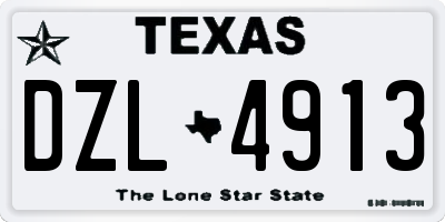 TX license plate DZL4913
