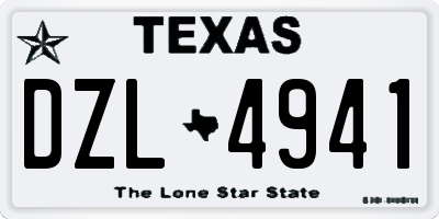 TX license plate DZL4941