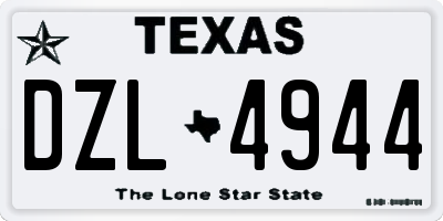 TX license plate DZL4944