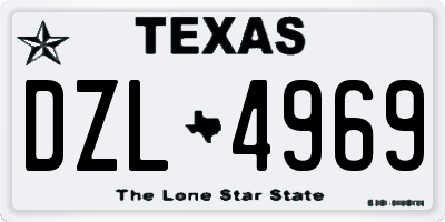 TX license plate DZL4969