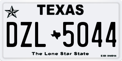 TX license plate DZL5044