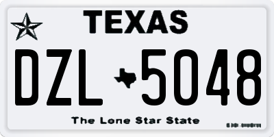 TX license plate DZL5048