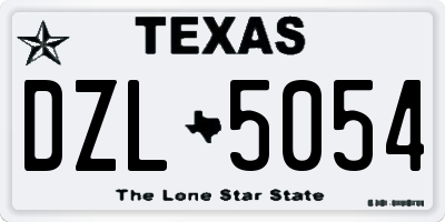 TX license plate DZL5054