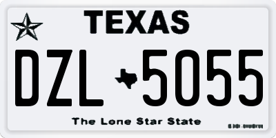 TX license plate DZL5055