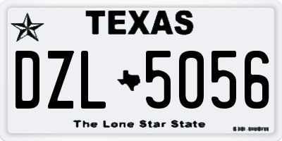 TX license plate DZL5056