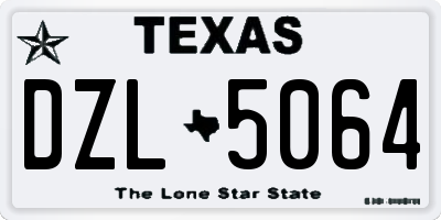 TX license plate DZL5064