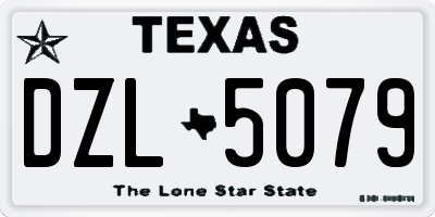 TX license plate DZL5079