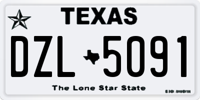 TX license plate DZL5091