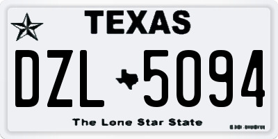 TX license plate DZL5094