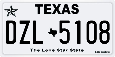 TX license plate DZL5108
