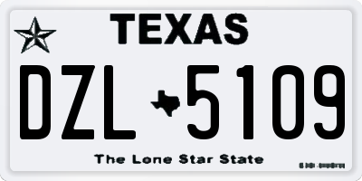 TX license plate DZL5109