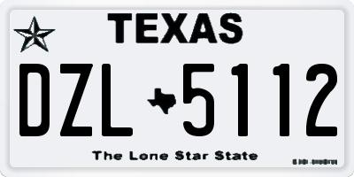 TX license plate DZL5112