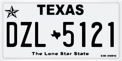TX license plate DZL5121
