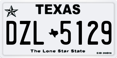 TX license plate DZL5129