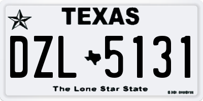 TX license plate DZL5131