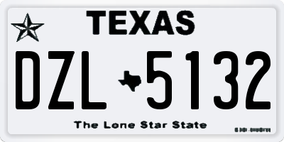 TX license plate DZL5132