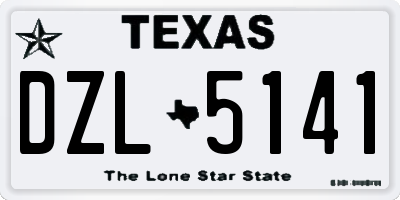 TX license plate DZL5141
