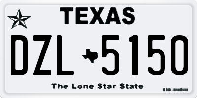 TX license plate DZL5150