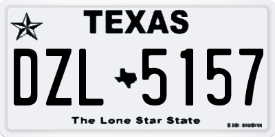 TX license plate DZL5157