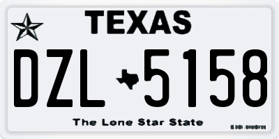 TX license plate DZL5158