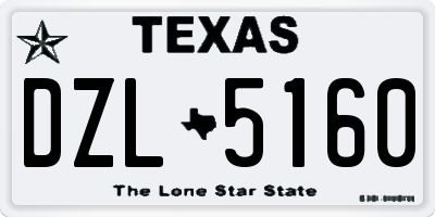 TX license plate DZL5160