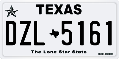 TX license plate DZL5161