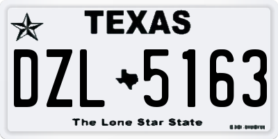 TX license plate DZL5163