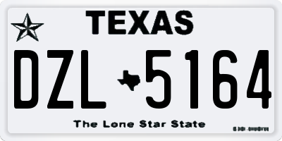 TX license plate DZL5164