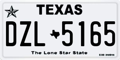 TX license plate DZL5165