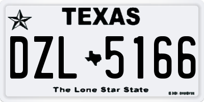 TX license plate DZL5166