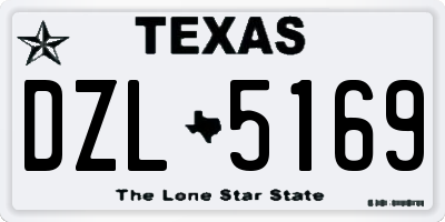 TX license plate DZL5169
