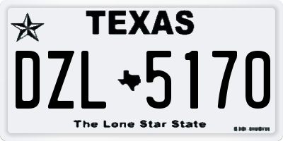 TX license plate DZL5170