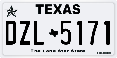 TX license plate DZL5171