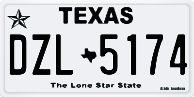 TX license plate DZL5174